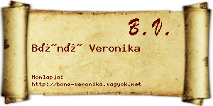 Bóné Veronika névjegykártya